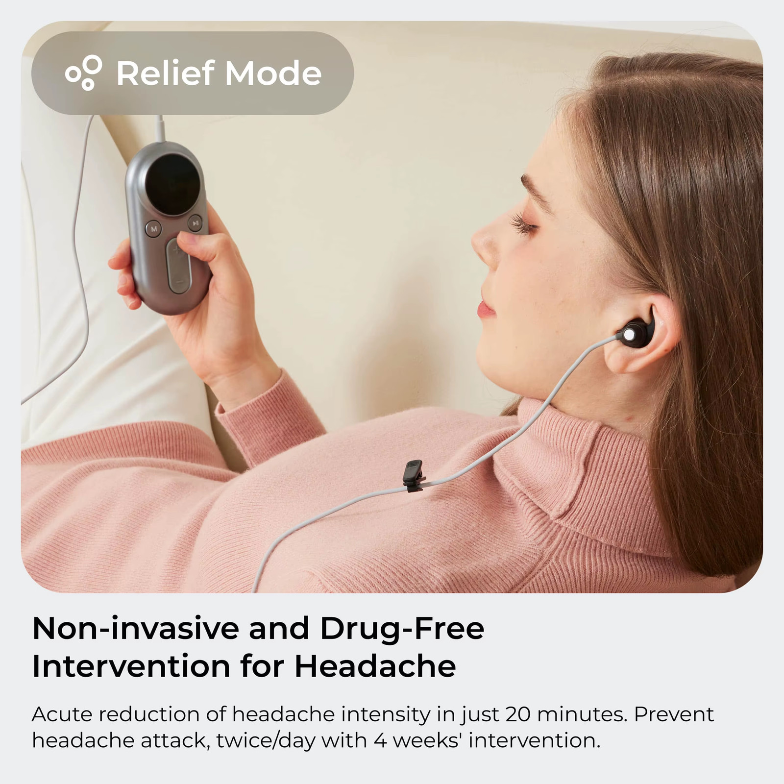 Luna Vagus Nerve Stimulator to Sleep Better, Deep Calm, Meditation and Drug-Free