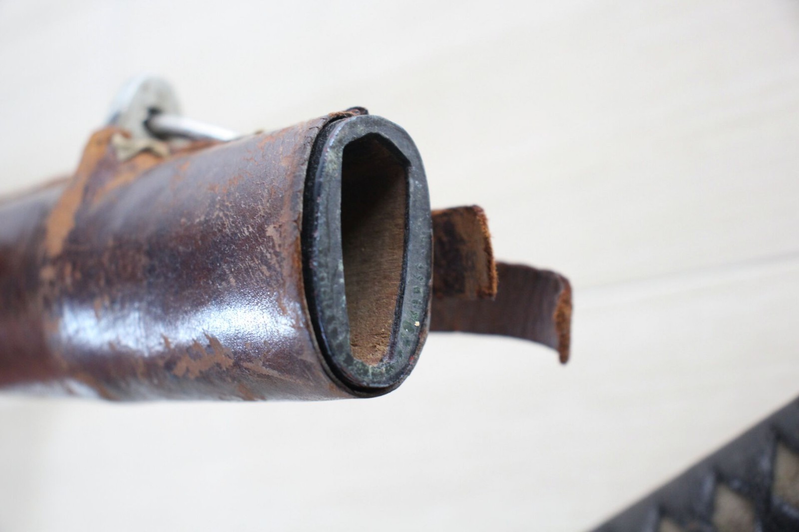 WWII Japanese Army Type 98 Gunto Mounts Koshirae w/ Wooden Blade I38