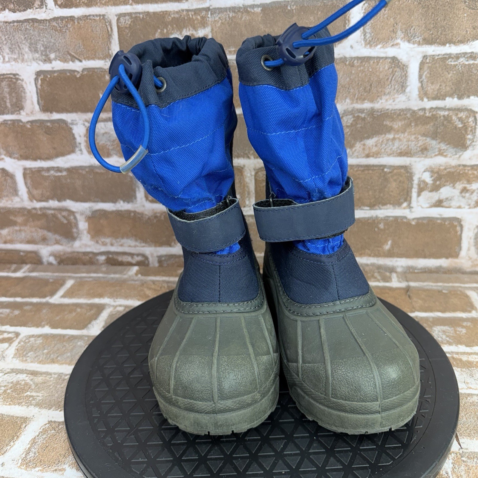 Columbia Powderbug Plus II Waterproof Winter Snow Boots Blue Boys Youth Size 1