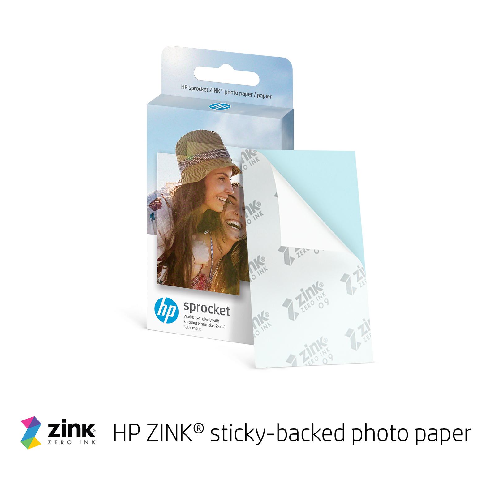 HP Sprocket Zink Photo Paper 2x3" for HP Sprocket Photo Printers, 20 Sheets
