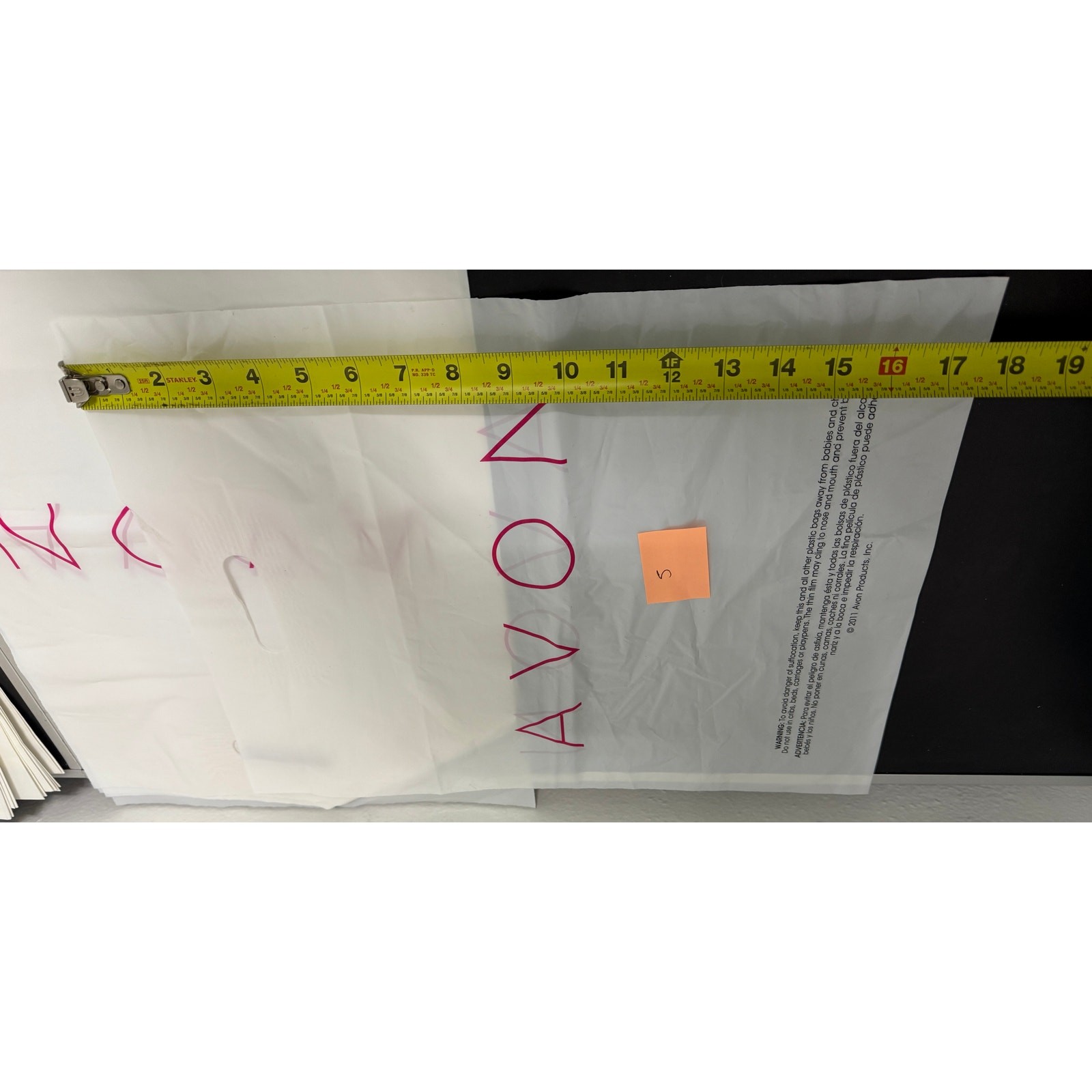 Avon Retail Bags Extra Large Plastic and Medium Bilingual Paper with Handles