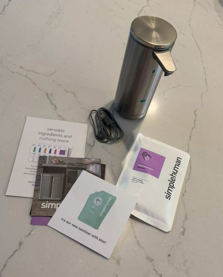 Simple Human Liquid Soap or Sanitizer Dispenser with Sensor Pump Nib Brand New