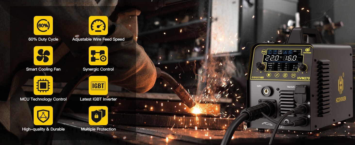 6in1 MIG/CUT/TIG/MMA Welder 220V 250A Gas/Gasless Welding Machine Plasma Cutter