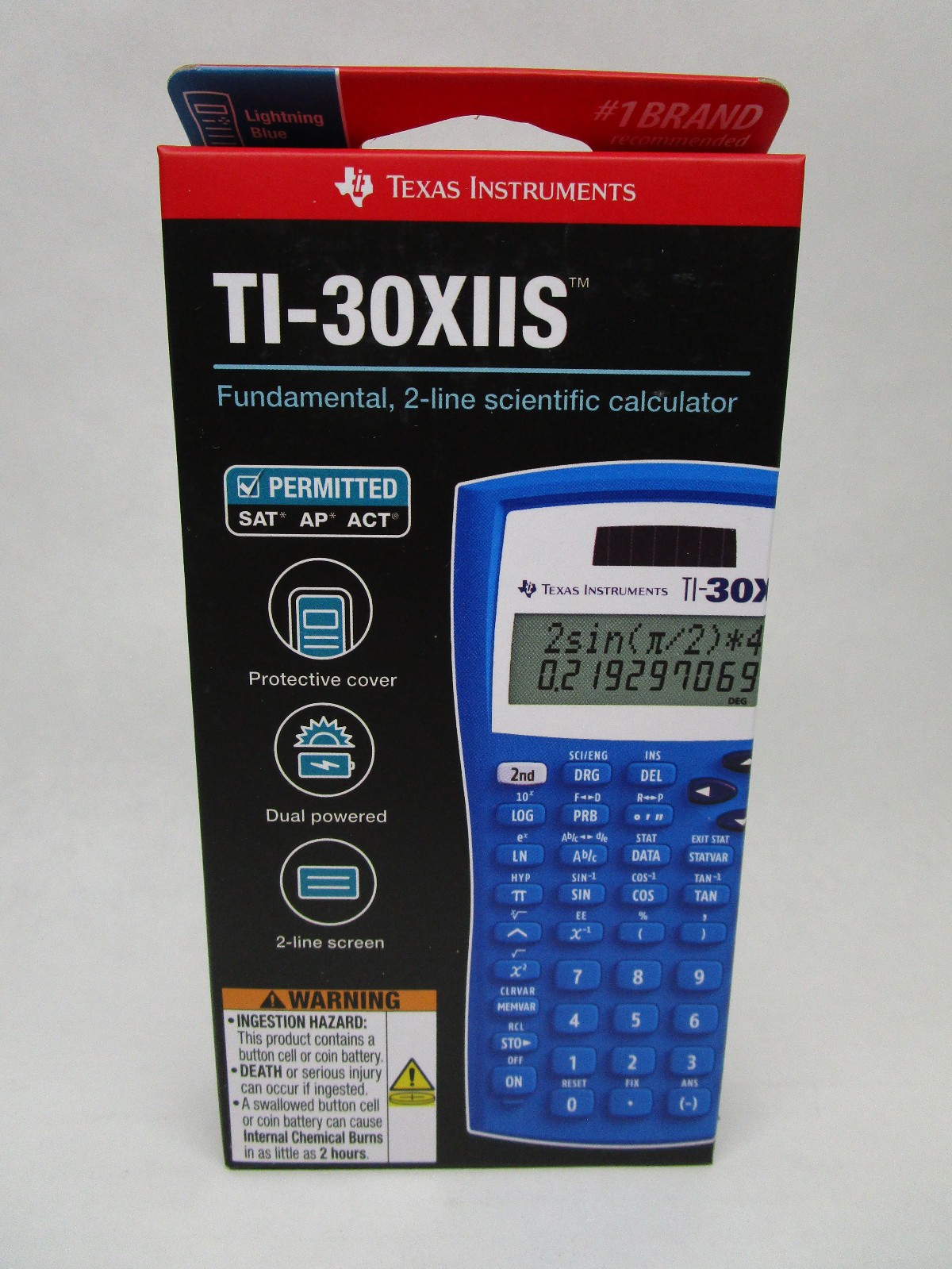 Texas Instruments 30XIIS Scientific Calculator Blue SAT & ACT Approved New