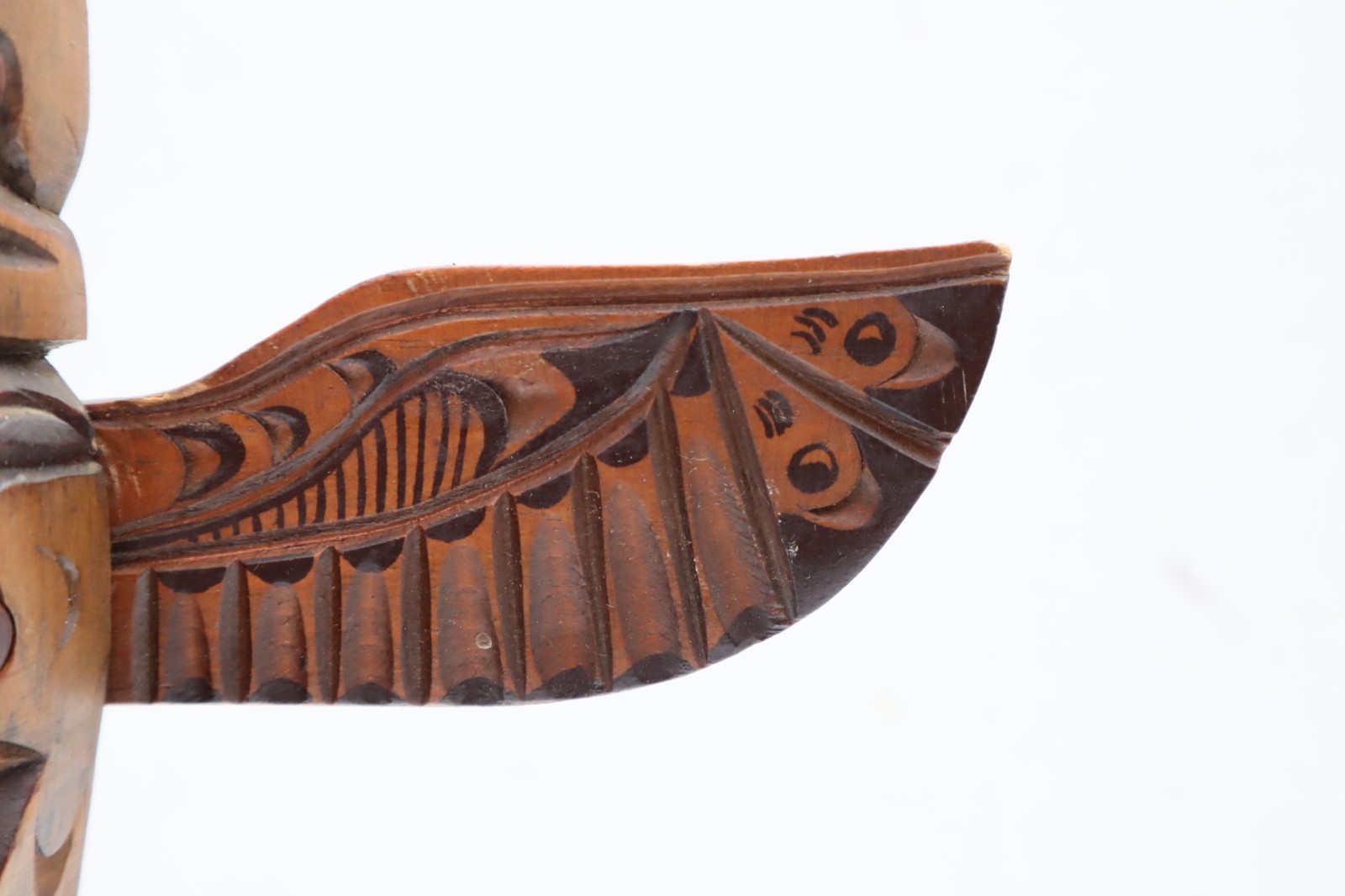 Vintage North West Coast "Nuu-chah-nulth" Totem Pole 9.5" Tall Native American