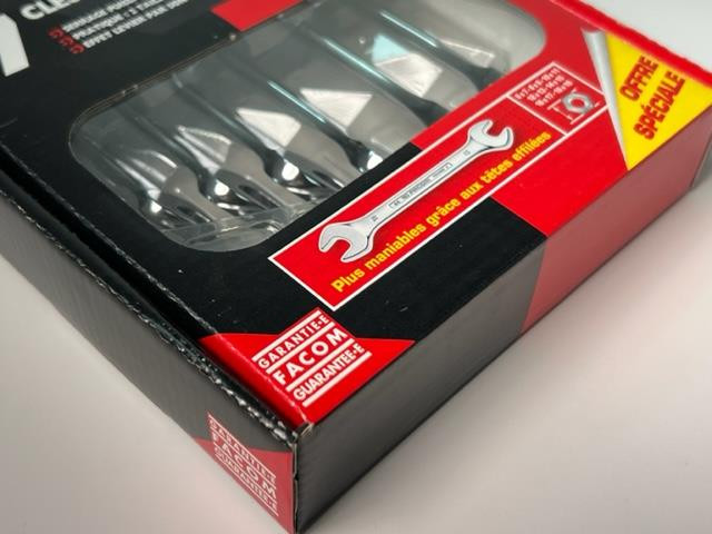 NEW Facom 7pc Double Open End Wrench Set 6/7,8/9,10/11,12/13,14/15,16/17,18/19mm