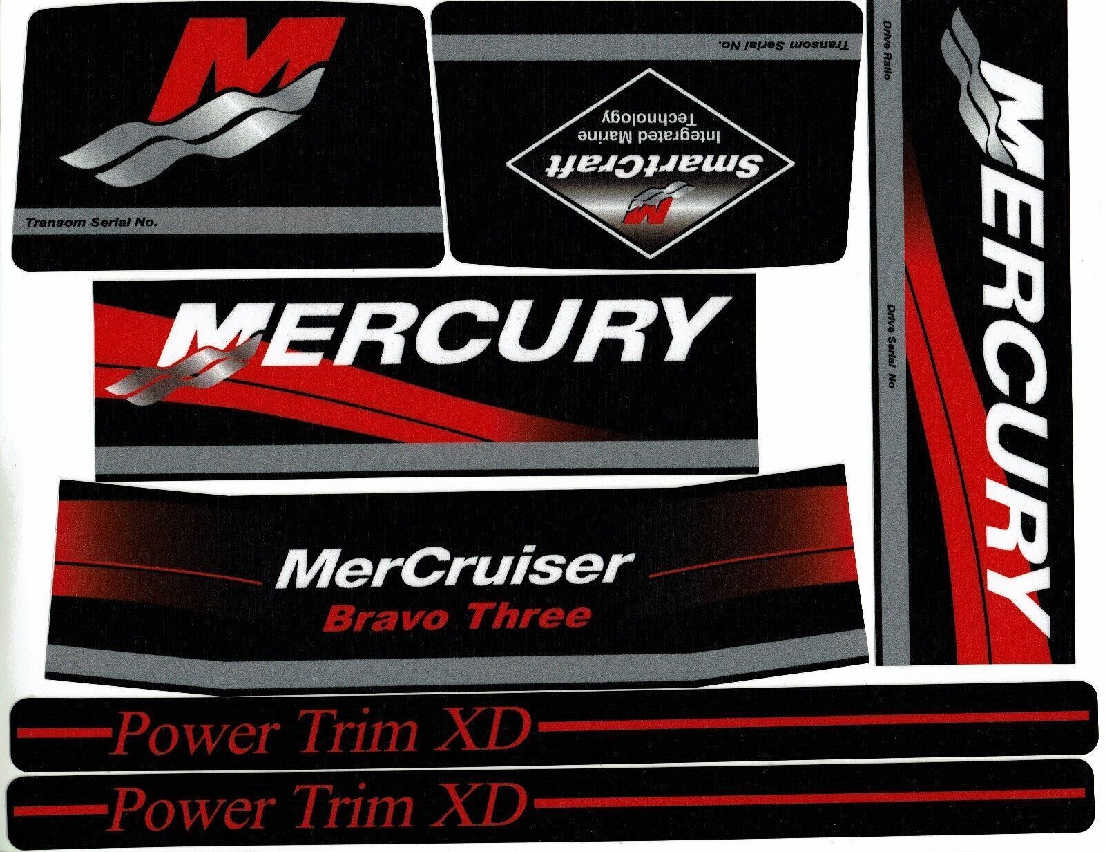 MerCruiser Mercury Bravo 3 III outdrive Decal sticker kit set 37-881760A00