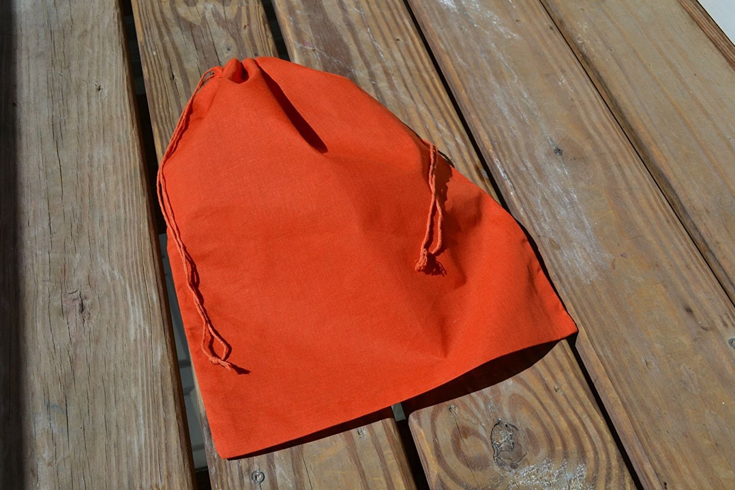4"x6" Cotton Double Drawstring Muslin Bags (ORANGE COLOR)