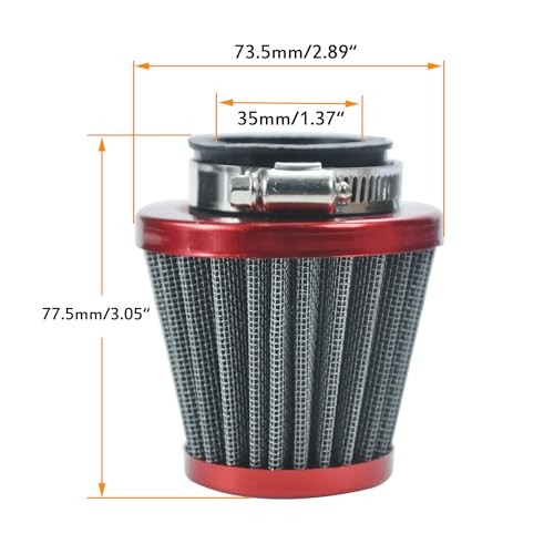 PZ19 Carburetor Carb Air Filter Fuel Line Kit for 50cc 70cc 90cc 110cc RED