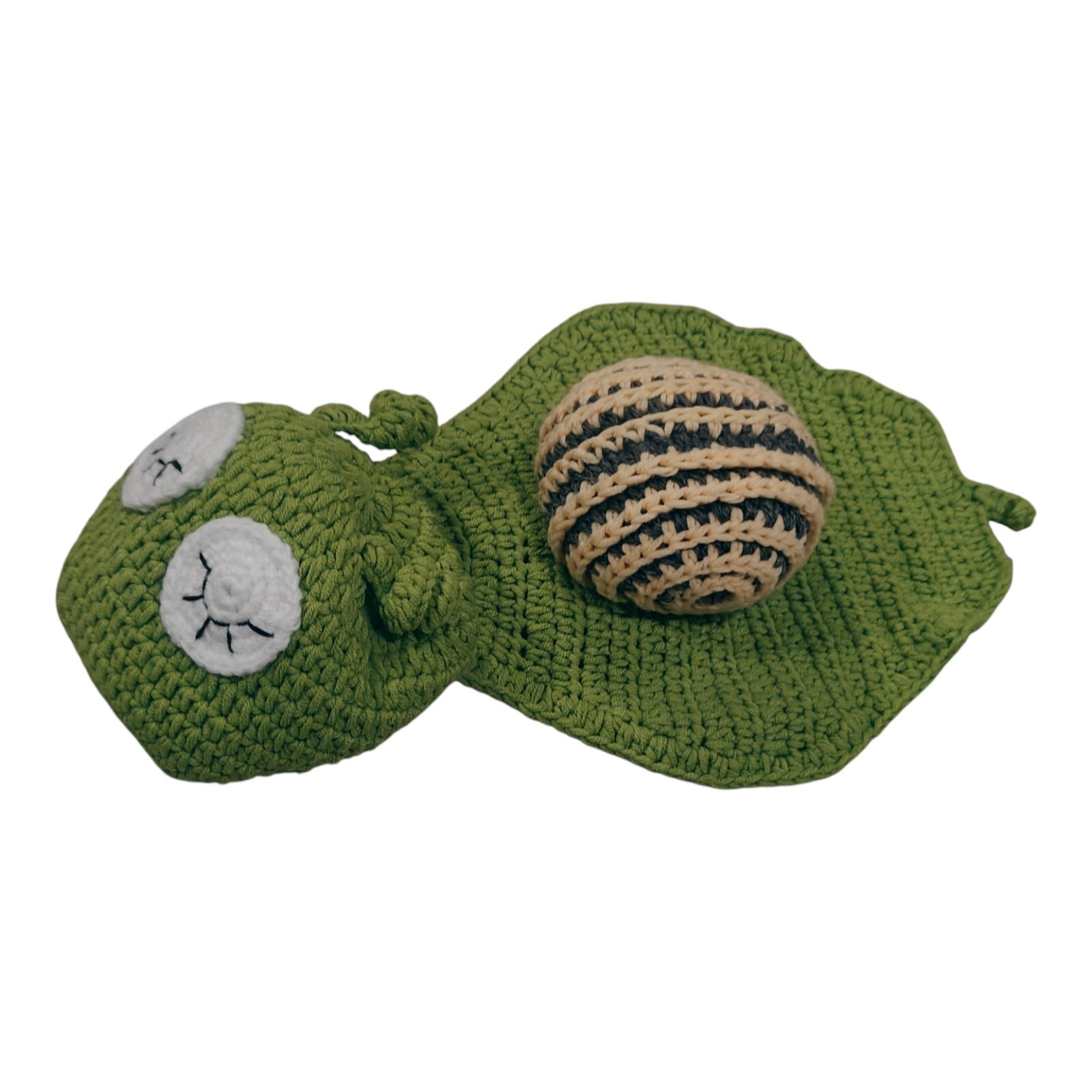 Newborn Baby Girl Boy Snail Knit Crochet Hat Suit Photography Props Studio Photo