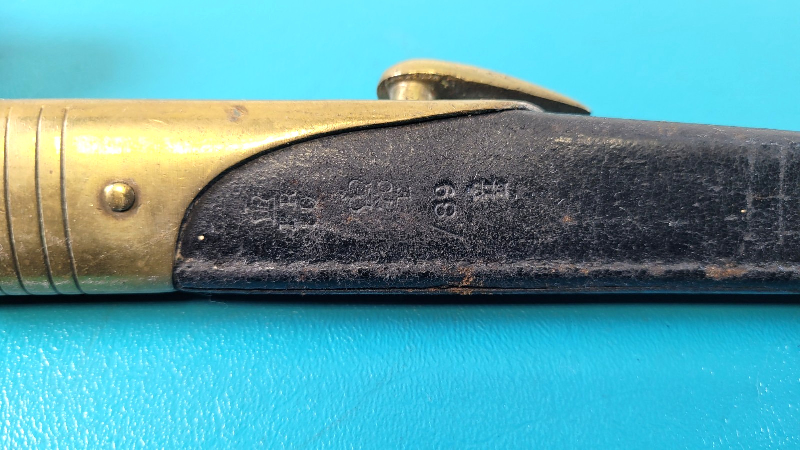 English Pattern 1895 Martini Enfield Socket Bayonet + Scabbard TR876