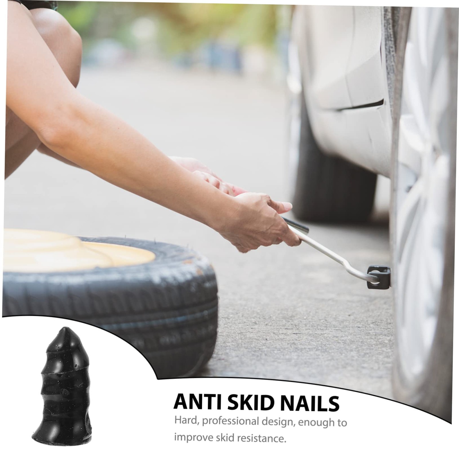 Share 60 Pcs Tire Repair Rubber Nail Screw Tire Plugs Quick Puncture for Car