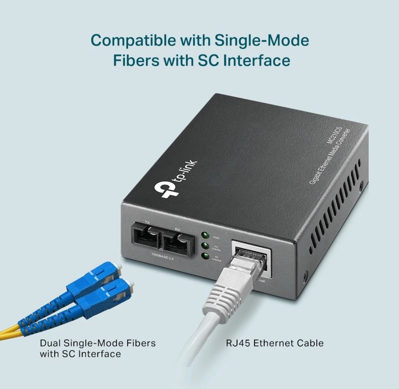 TP-Link MC210CS | Omada 1000Mbps Gigabit Single-Mode Media Converter