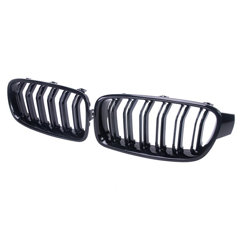 Glossy Black Front Kidney Grilles For BMW F32 F33 F36 420i 428i 430i 435i 440i