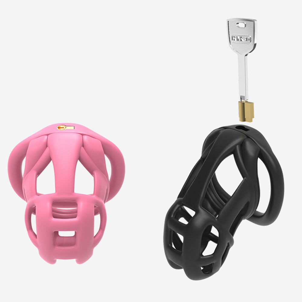 NEW 3D Printed Cobra Pro Cage Male Chastity Device Mini Lock Flat/Arc Rings US