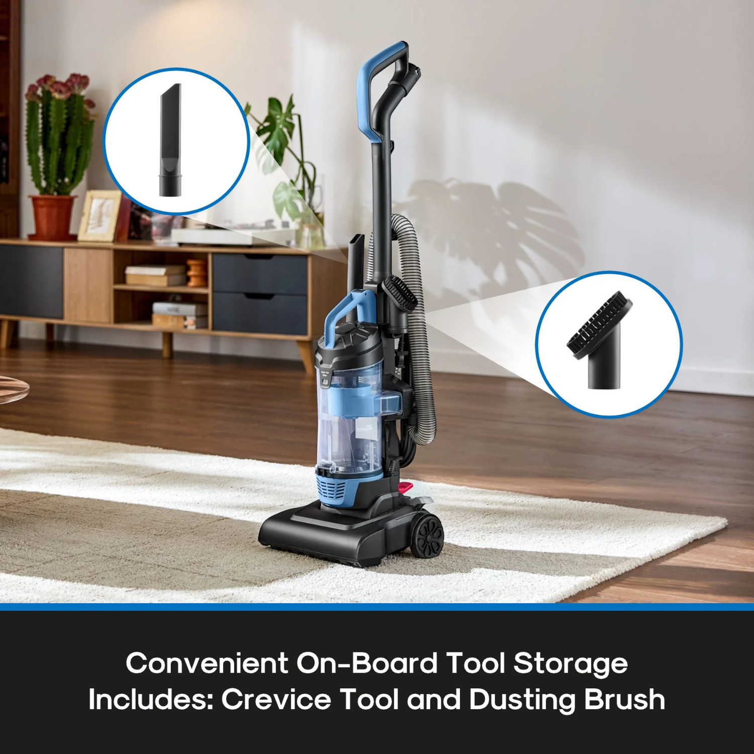 Mainstays Lightweight Bagless Upright Vacuum Cleaner with Brush and Crevice Tool
