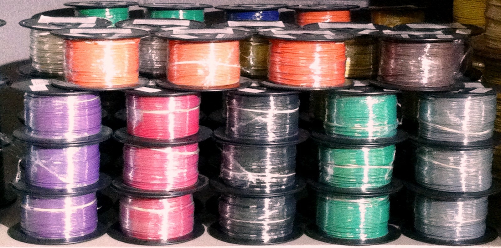 500 FT TFFN/TEWN WIRE. 18AWG STRANDED BC 600 VOLT. MADE IN USA. 5 COLORS AVAIL
