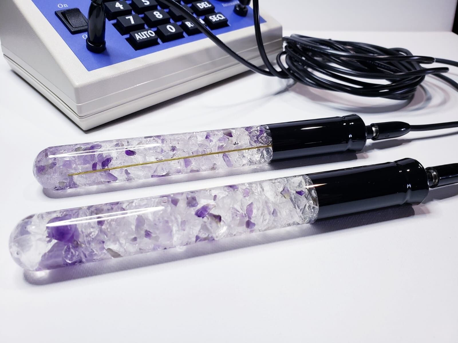 LG Quartz Crystal Generators PYREX GLASS W-COATING For use with any Rife Machine