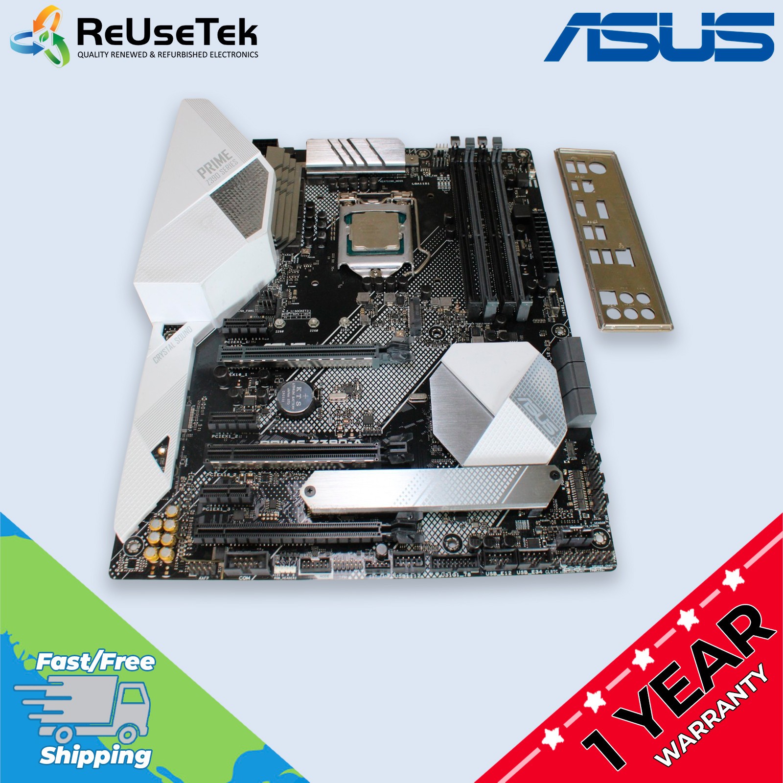 ASUS Prime Z390-A LGA 1151 ATX Motherboard w/ i7-8700k CPU & I/O Shield | No RAM