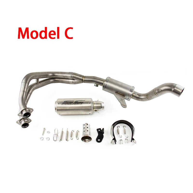 YZF R7 2021-2025 For Yamaha Whole System Exhaust Header Pipe Muffler Tips Black