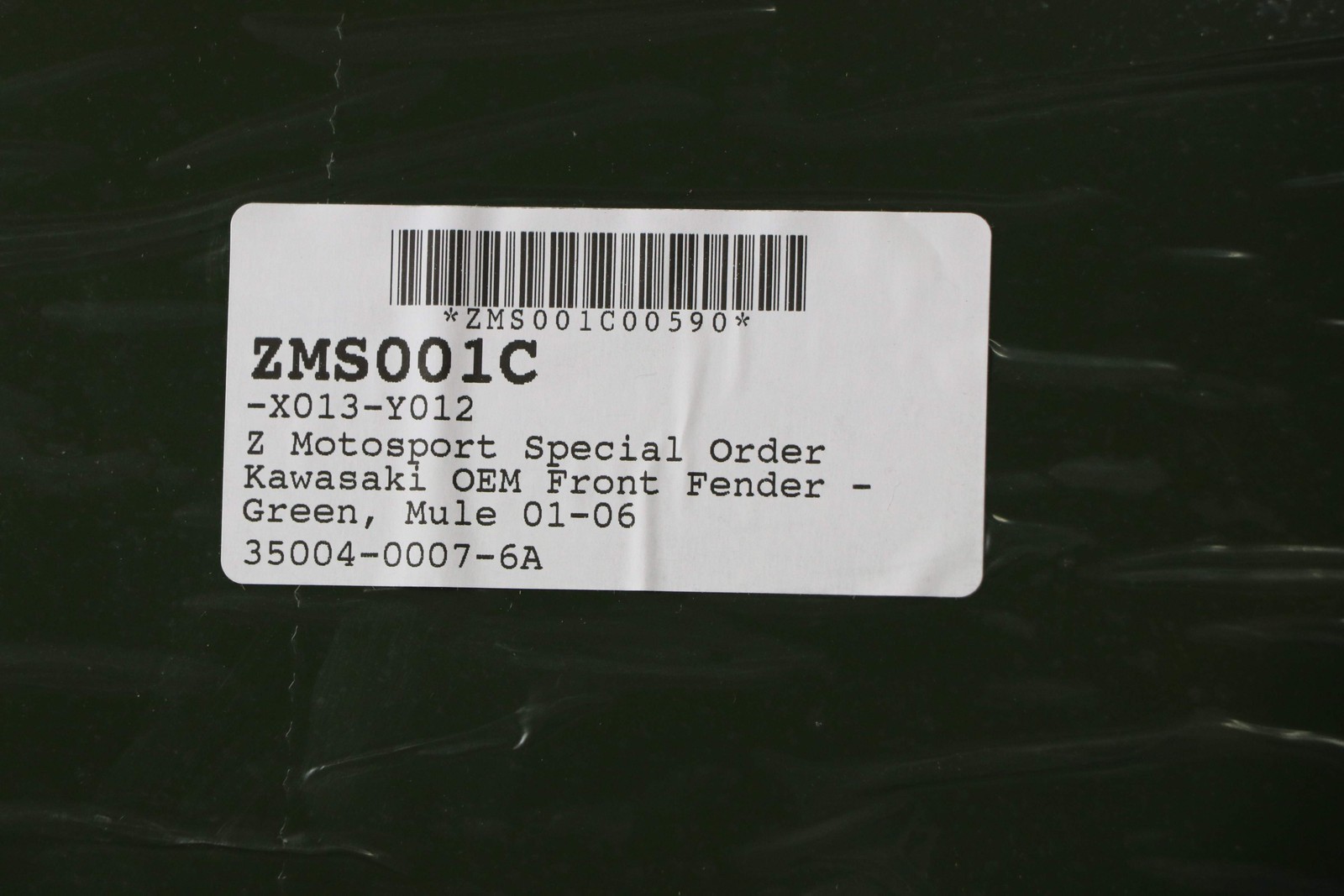 OEM Kawasaki Mule Front Hood Fender 35004-0007-6L 2001-2003 GREEN