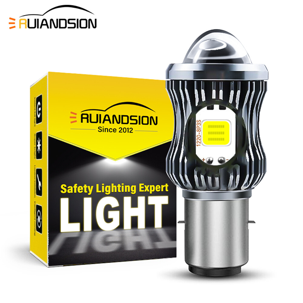 1pc BA20D H6 LED Motorcycle Headlight Bulb S1 S2 Hi Lo Beam DRL Lamp 10-80V