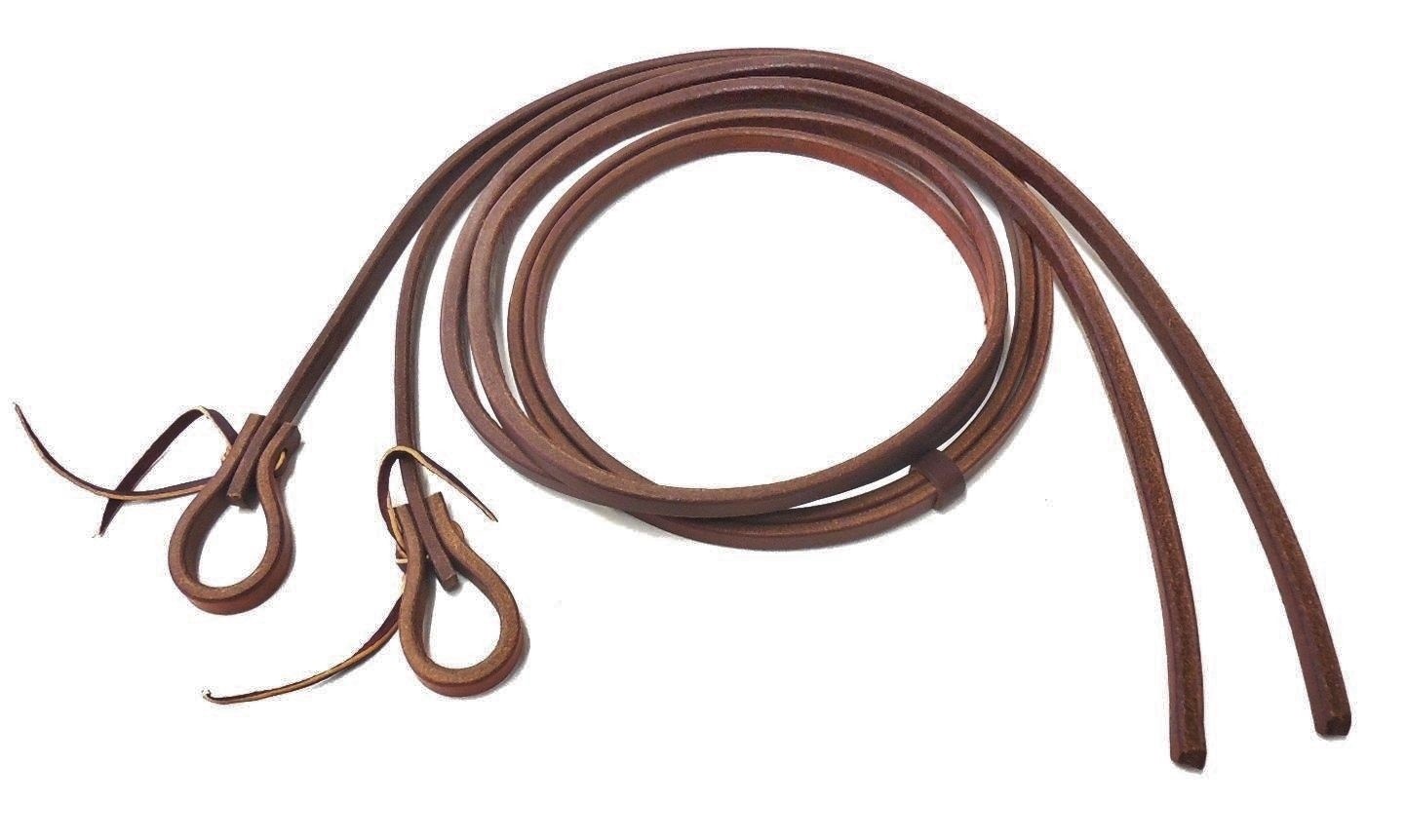 Working Cowboy Split Reins Heavy Oil Dipped 5/8" x 8' Weighted Ends