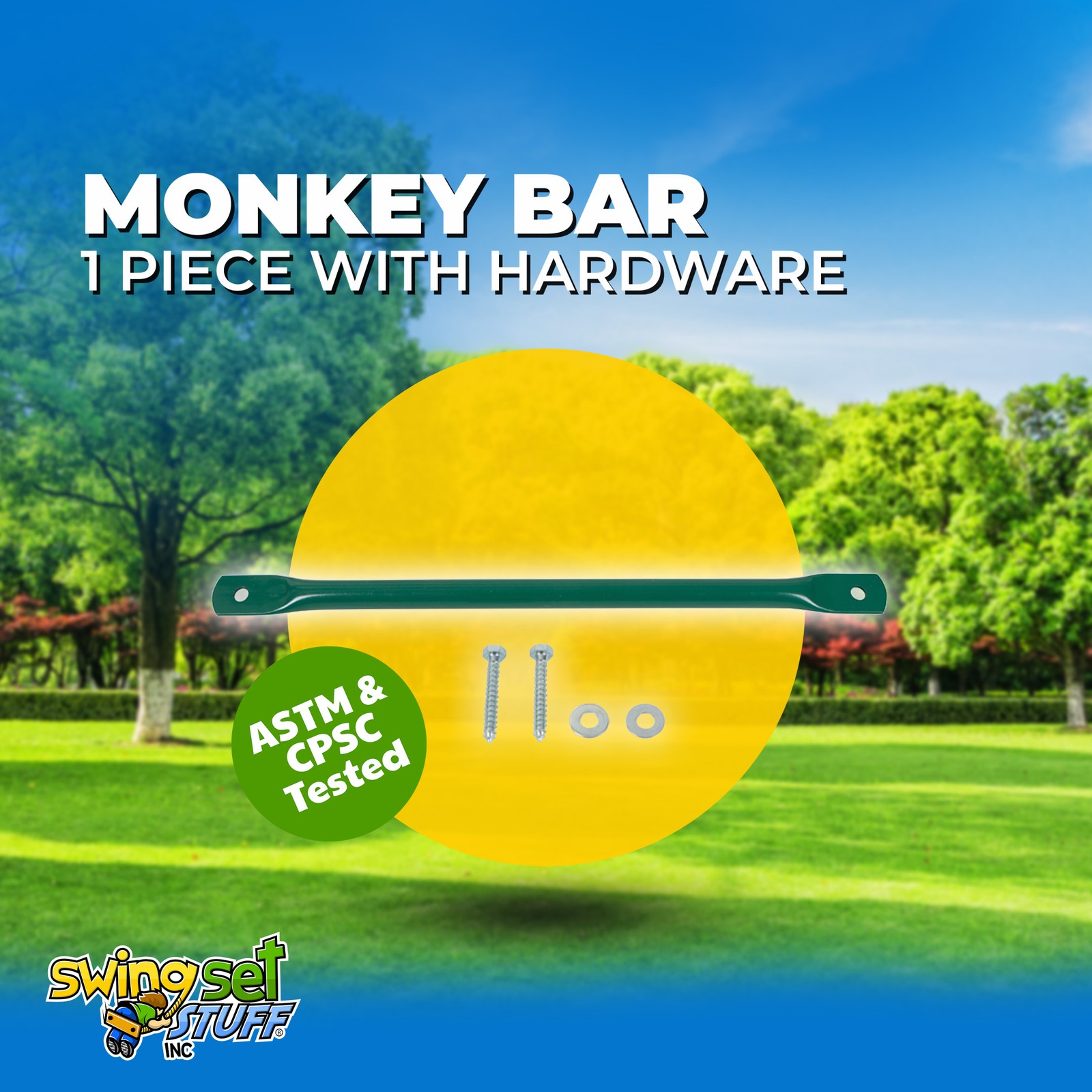 SWING SET STUFF MONKEY BAR (1 PIECE) WITH HARDWARE climb ladder accessories 0256