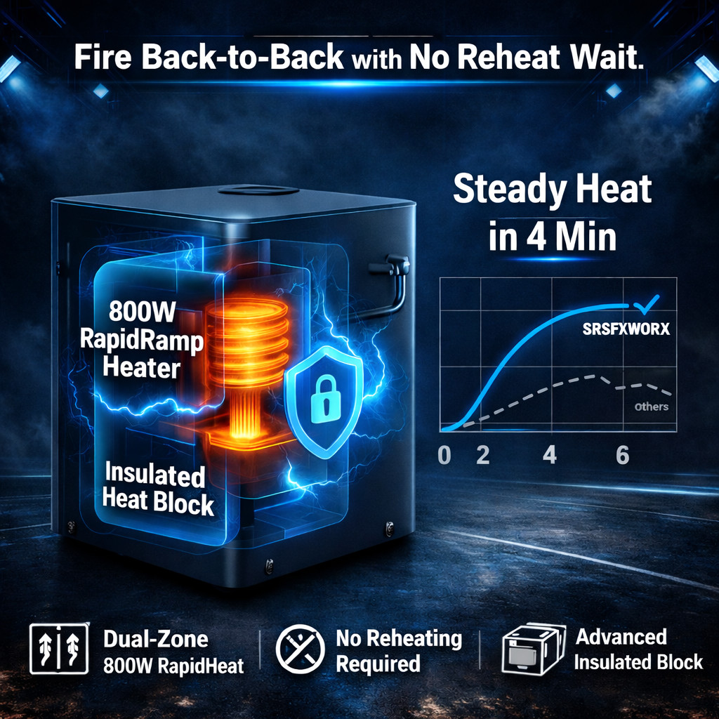 SRSFXWorx 800W Professional Cold Spark Machine – DMX512 + 16-Key Wireless Remote