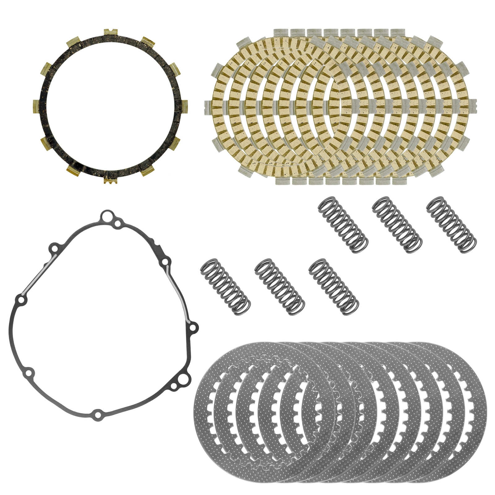 Clutch Friction Steel Plates and Gasket Kit for Yamaha R1 YZF-R1 YZFR1 2004-2006