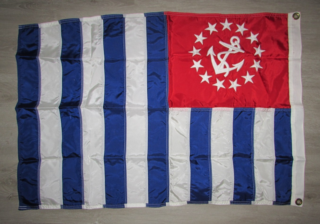 Vtg 24x36 Power Squadron Flag Nautical Nylon Maritime