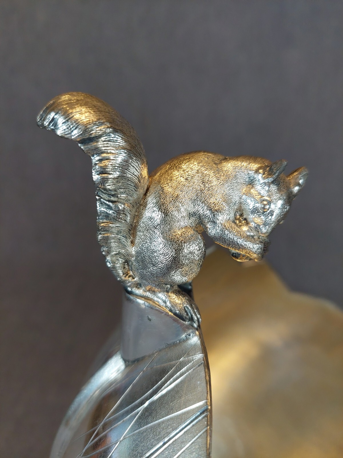 Rare Antique Victorian Wilcox Quadruple Silver Plate Squirrel Nut Bowl