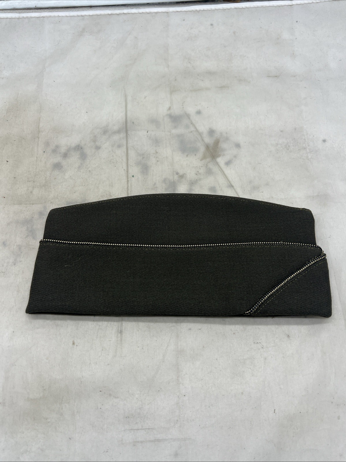 WW2 US Army Officer Overseas Cap OD Size 6 7/8 (FF392