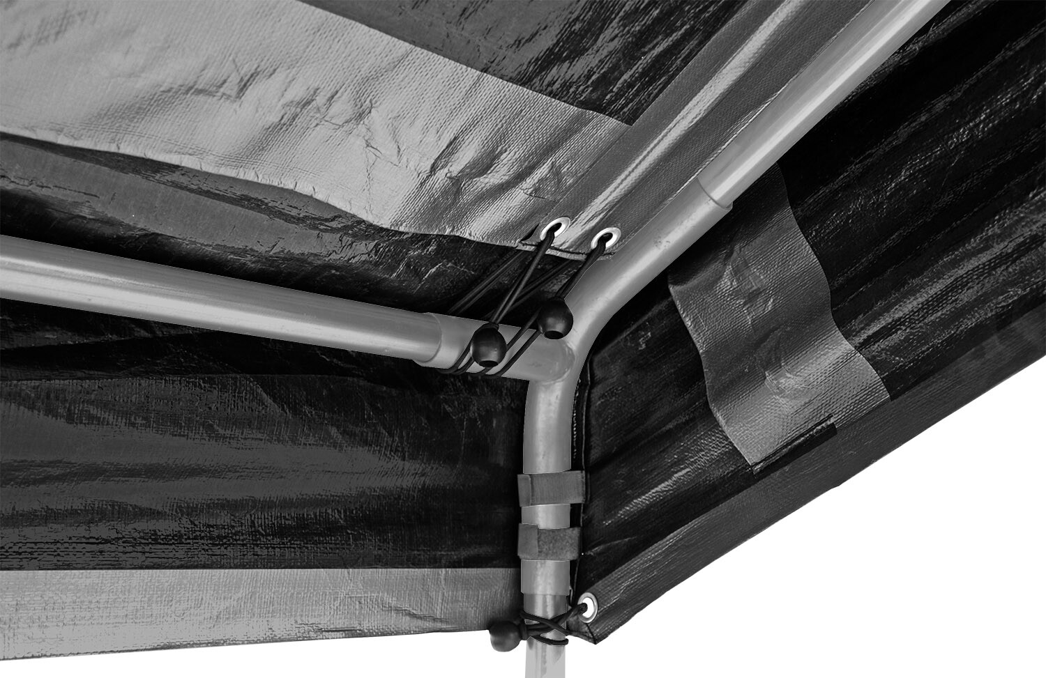 12x20 20x20 20x30 20x40 H. Duty 12 mil Valance Tarp Canopy Carport Cover Silver
