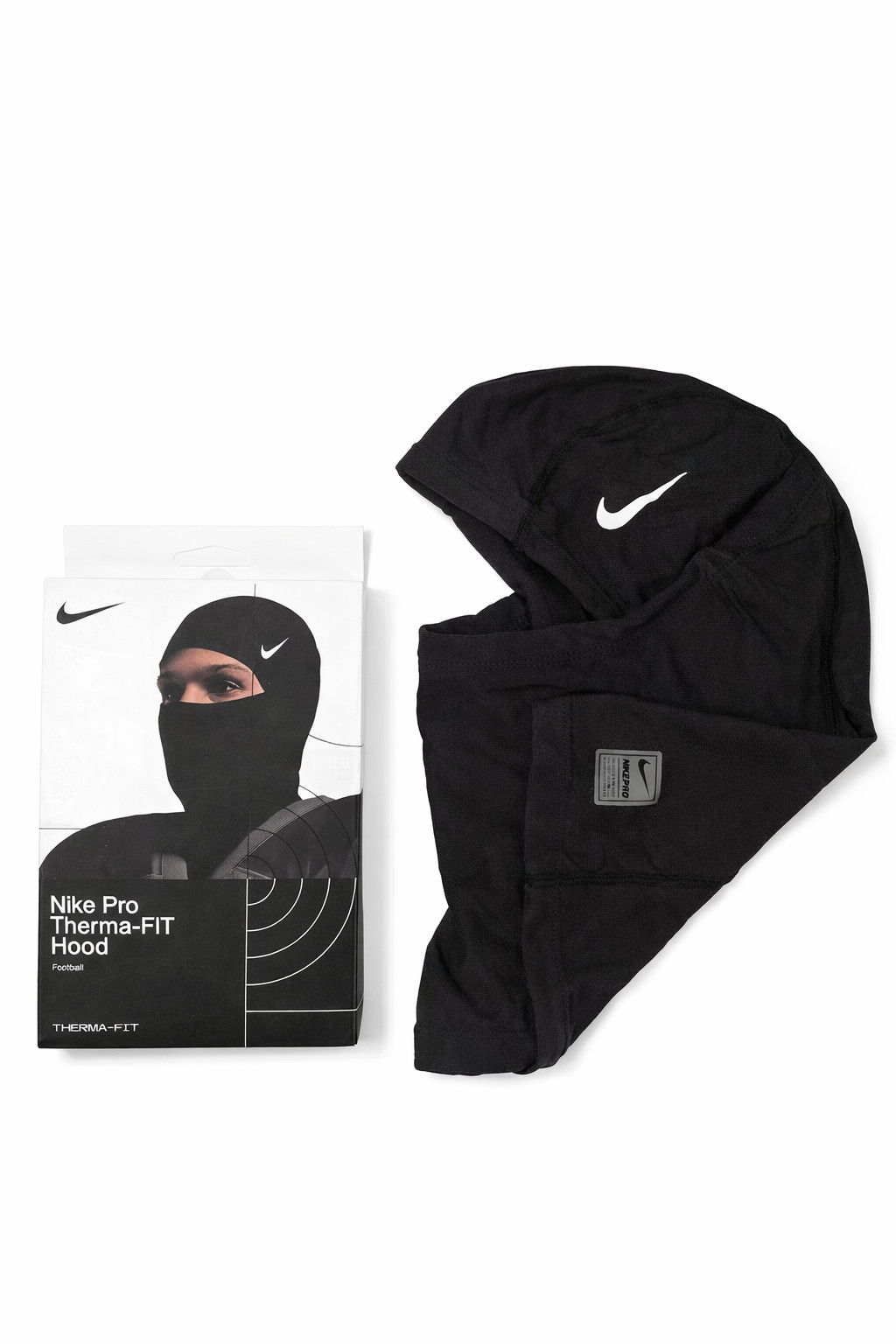 Nike Pro Therma-FIT Hood Black Balaclava Ski Mask Football Cold Weather NEW