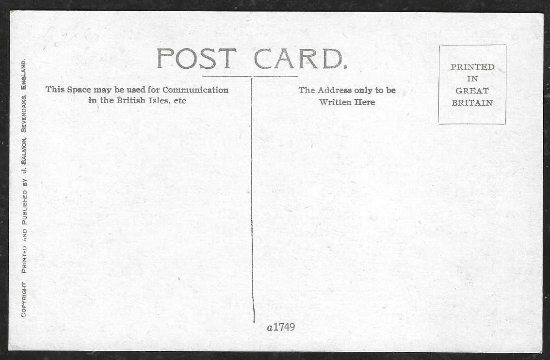 GREAT BRITAIN World War 1 Era "AERIAL DOGFIGHT" Picture Postcard