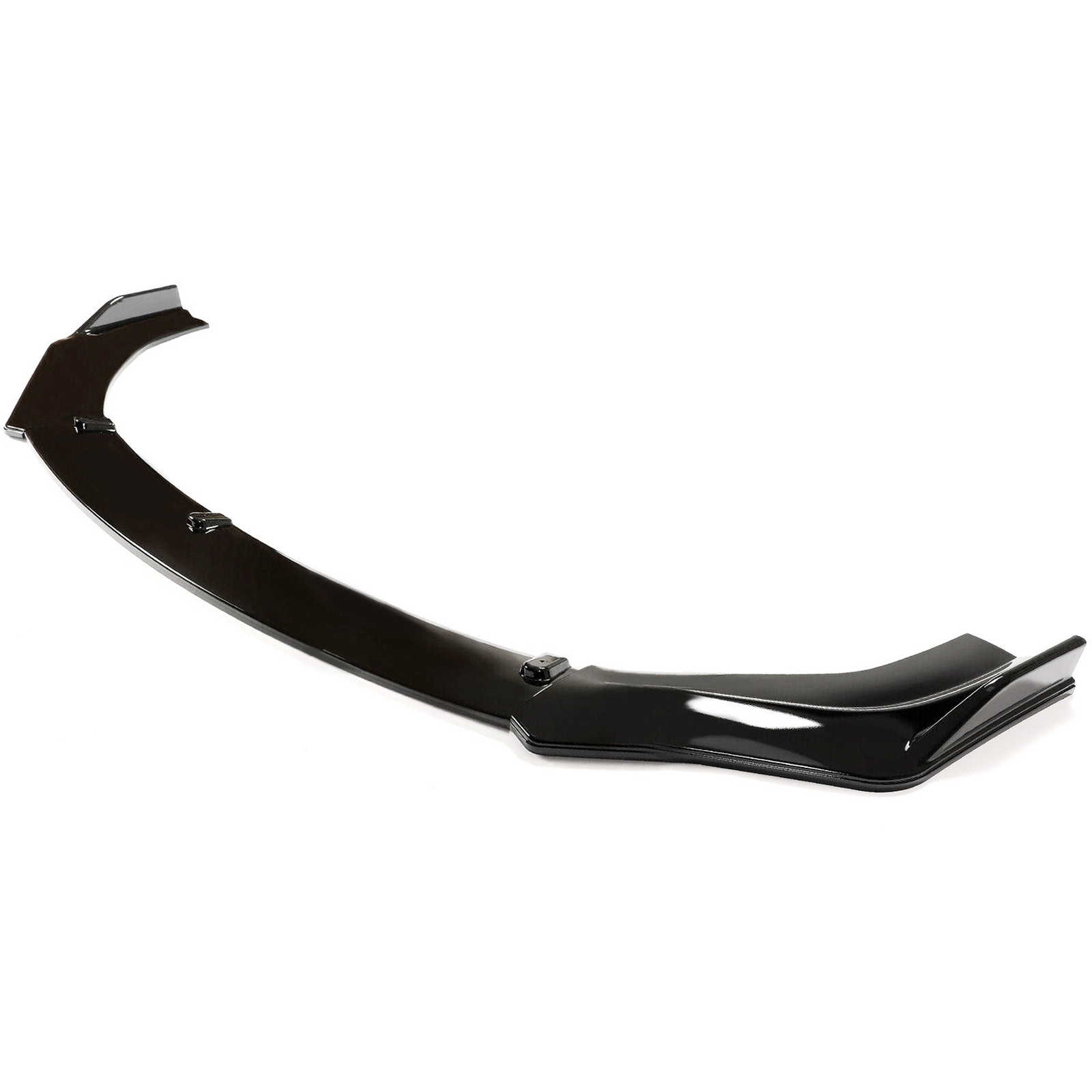 For 2016-2021 Honda Civic Glossy Black Front Bumper Body Kit Spoiler Lip 3PCS