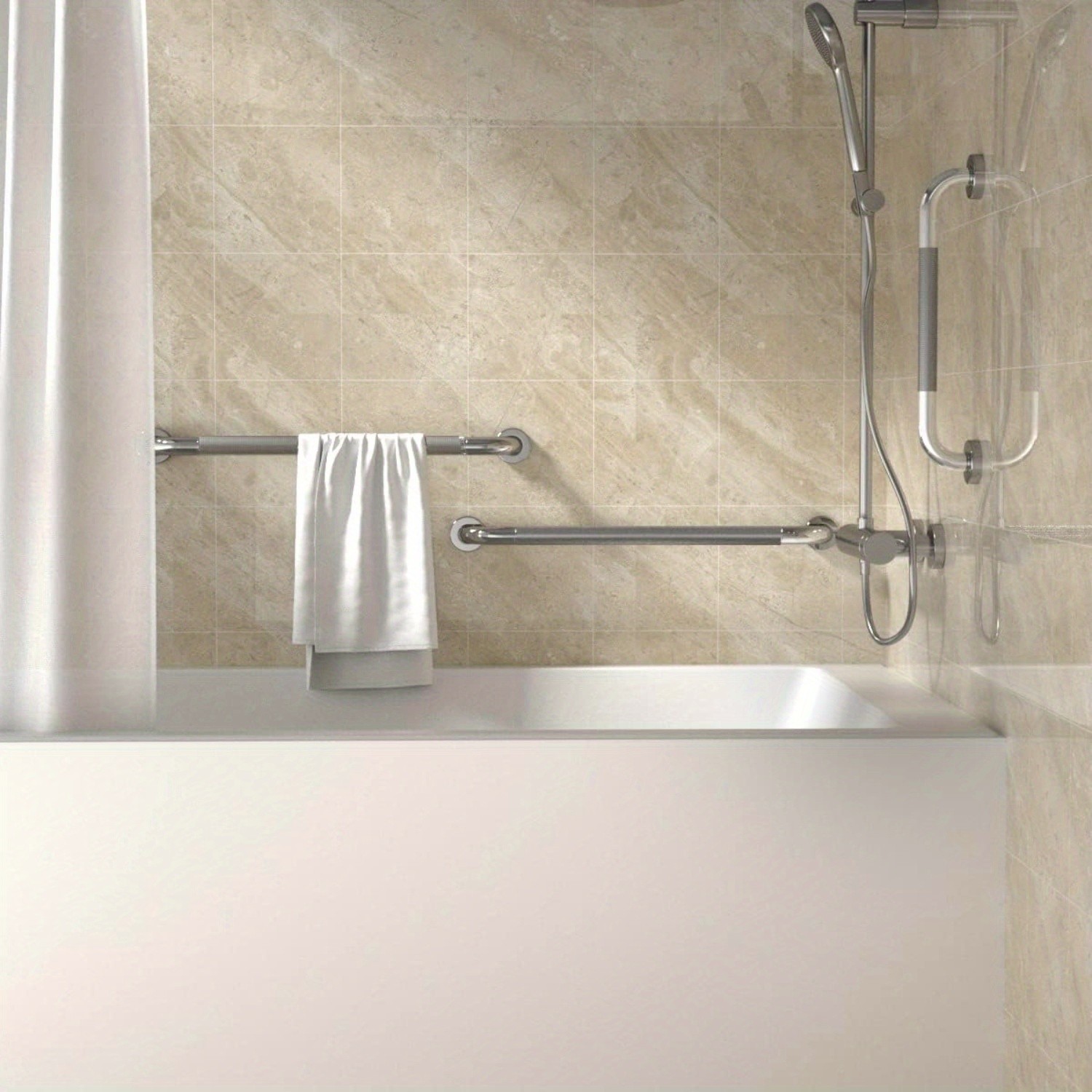 12 or 20 Inch Grab Bars for Bathtubs and Showers,Anti Slip ,Stainless Steel