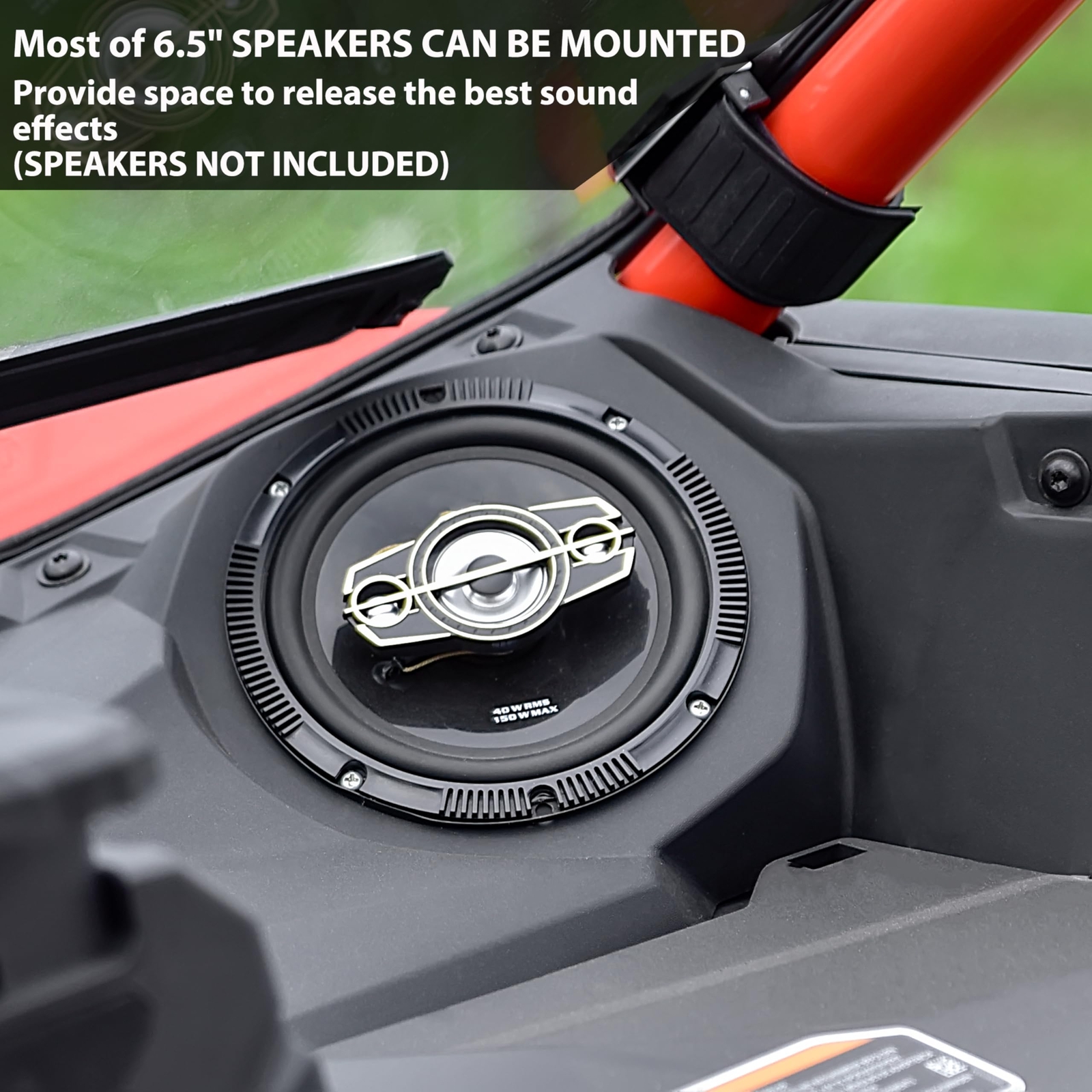 Front Dash Speaker Mount 6.5in Speaker Enclosure Panels for Can Am X3 2017-2024