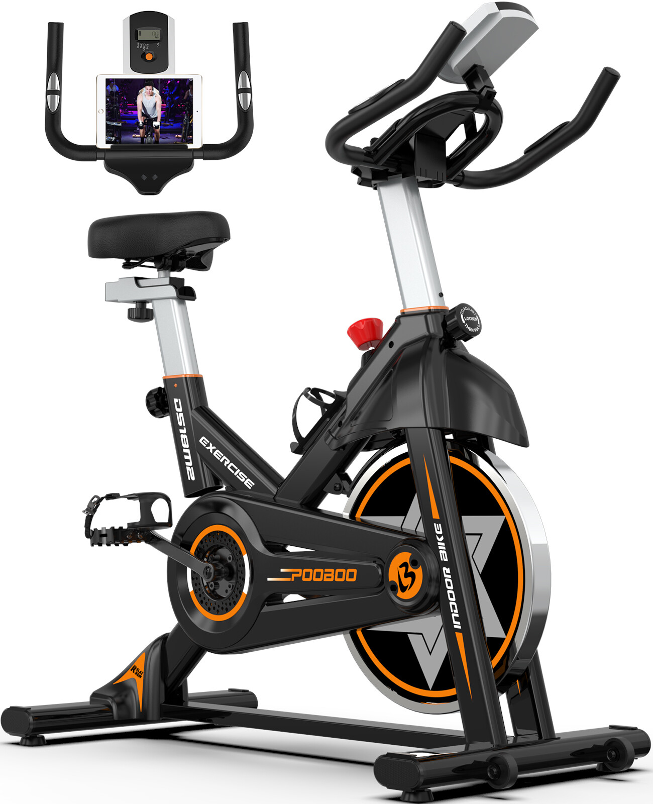 Fitness Exercise Bike Indoor Cycling Stationary Bicycle Home Gym Cardio Workout
