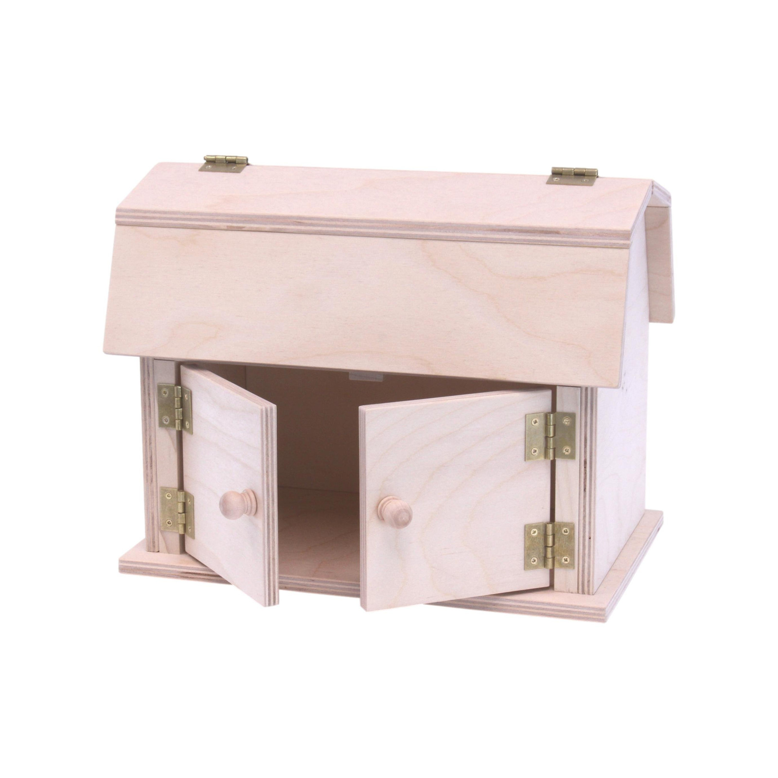 AmishToyBox.com Mini Wooden Barn Toy, Hip Roof Barn Design