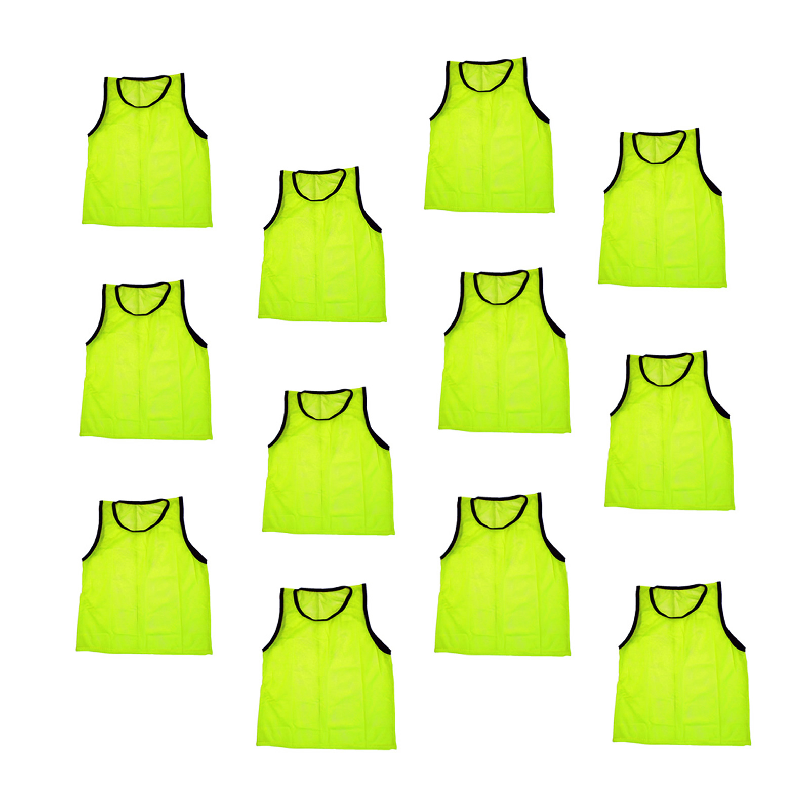 12 SCRIMMAGE VESTS PINNIES SOCCER ADULT YELLOW ~ New!