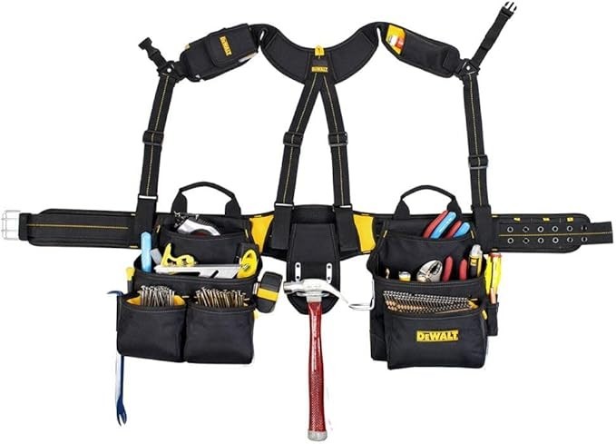 DEWALT DG5617 20 pocket Pro Framer's Combo Apron and Yoke-Style Suspender rig