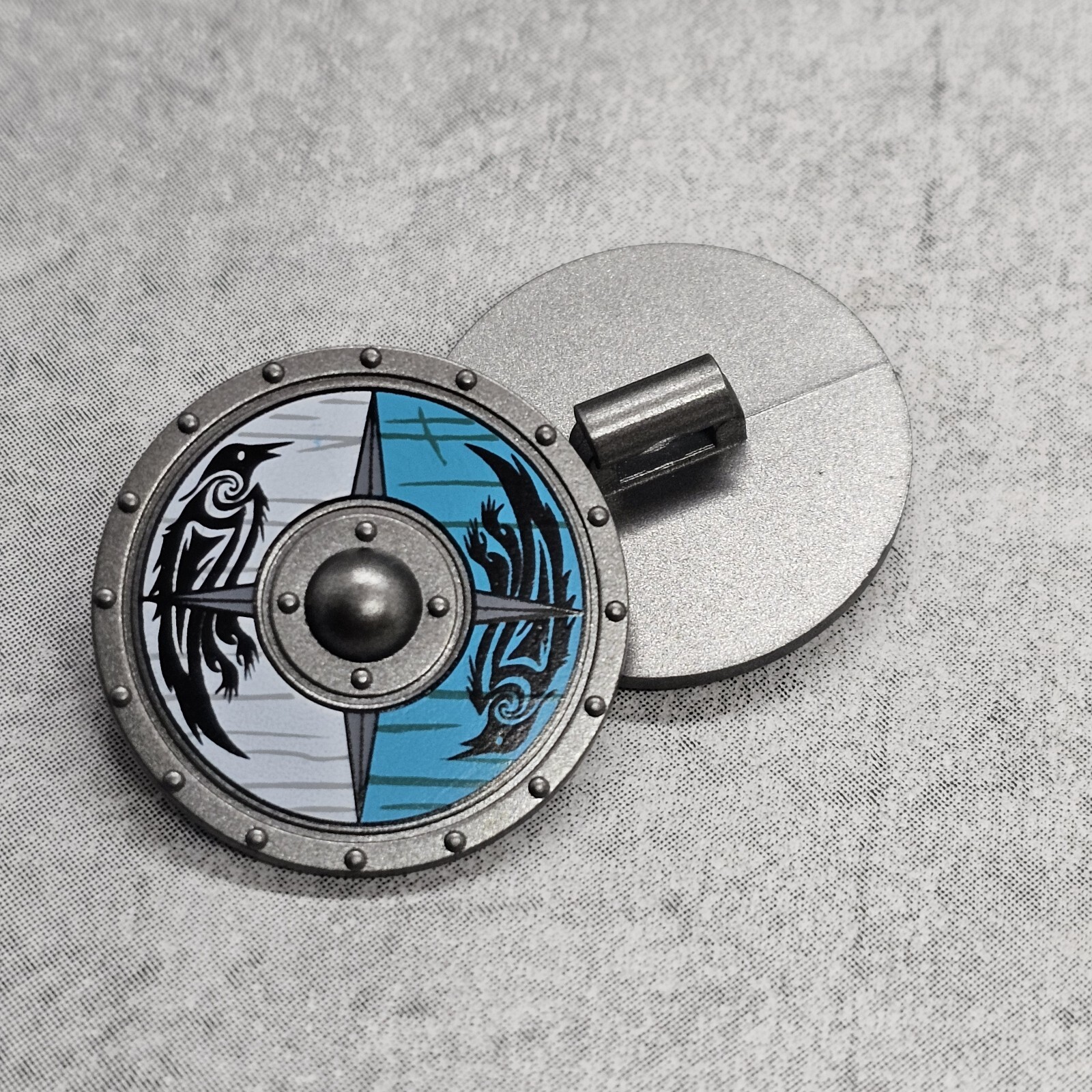 5pack Round Raven Shield White Black Blocks Accessory for Minifigures ga5cs46