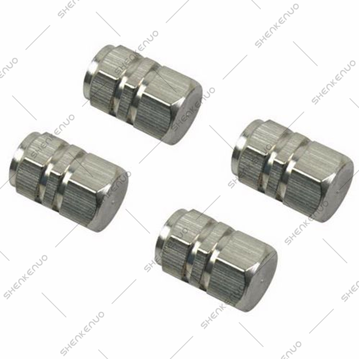 (4) Metal Chrome Tire/Wheel Air Pressure Stem Valve Caps for Car-Truck-Hot Rod