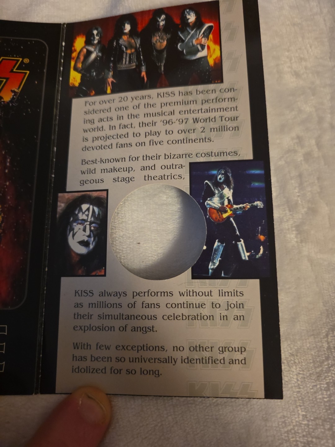 Liberty Mint KISS Ace Frehley Commemorative Bronze Medal 1996-1997