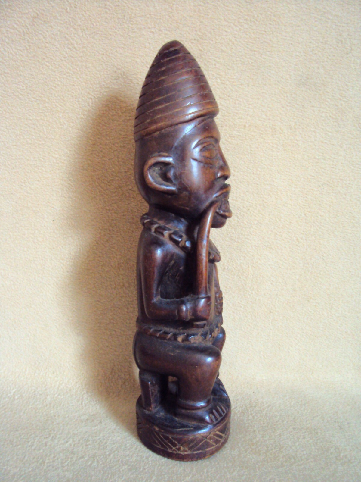 RARE VINTAGE YOMBE Yoruba KING NDOP African Carving Statue!!