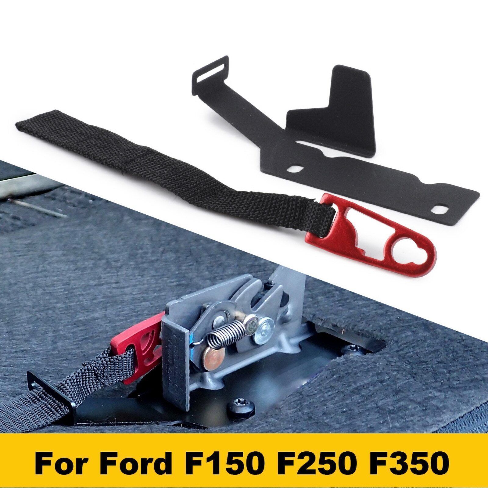 Rear Seat Quick Latch Release Kit Black Strap For Ford 2009-2022 F150 F250 F350