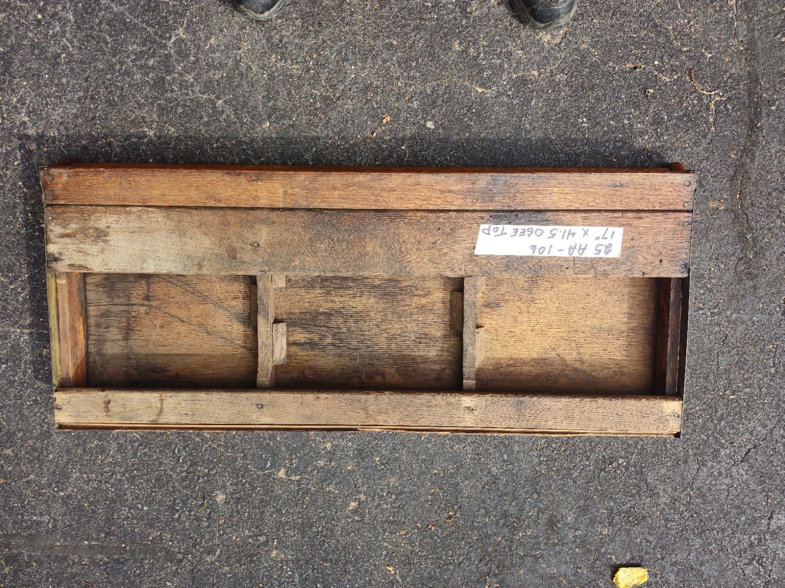 Globe 17in X 41.5in Ogee Tiger Oak Stacking Office File Top