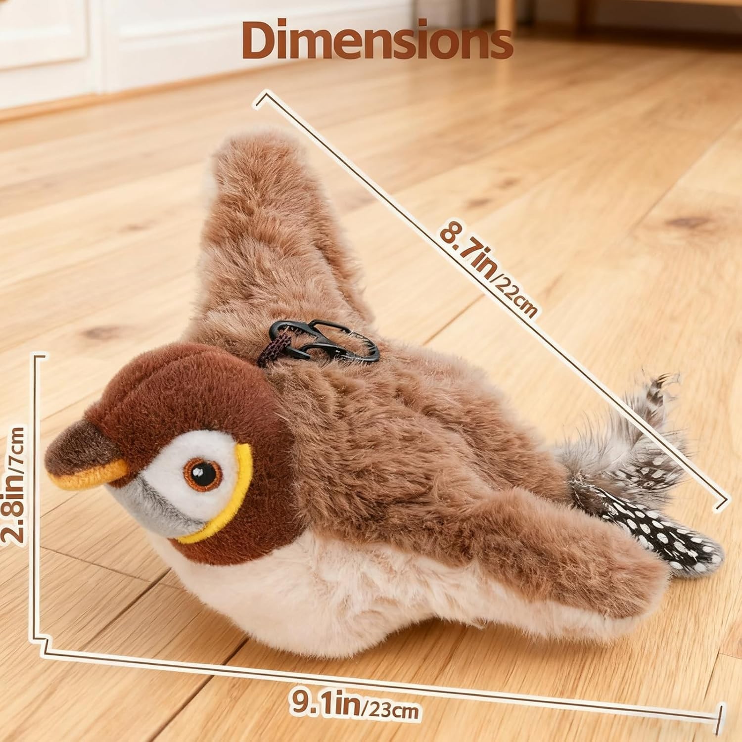 Rechargeable cat toy interactive flying sparrow